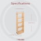Rev-A-Shelf Maple Veneer, Light Brown, 5 in W, 32.15 in H, 10.75 in D, 10.75 in L, Light Brown 448-BBSCWC36-5C - alternate 12